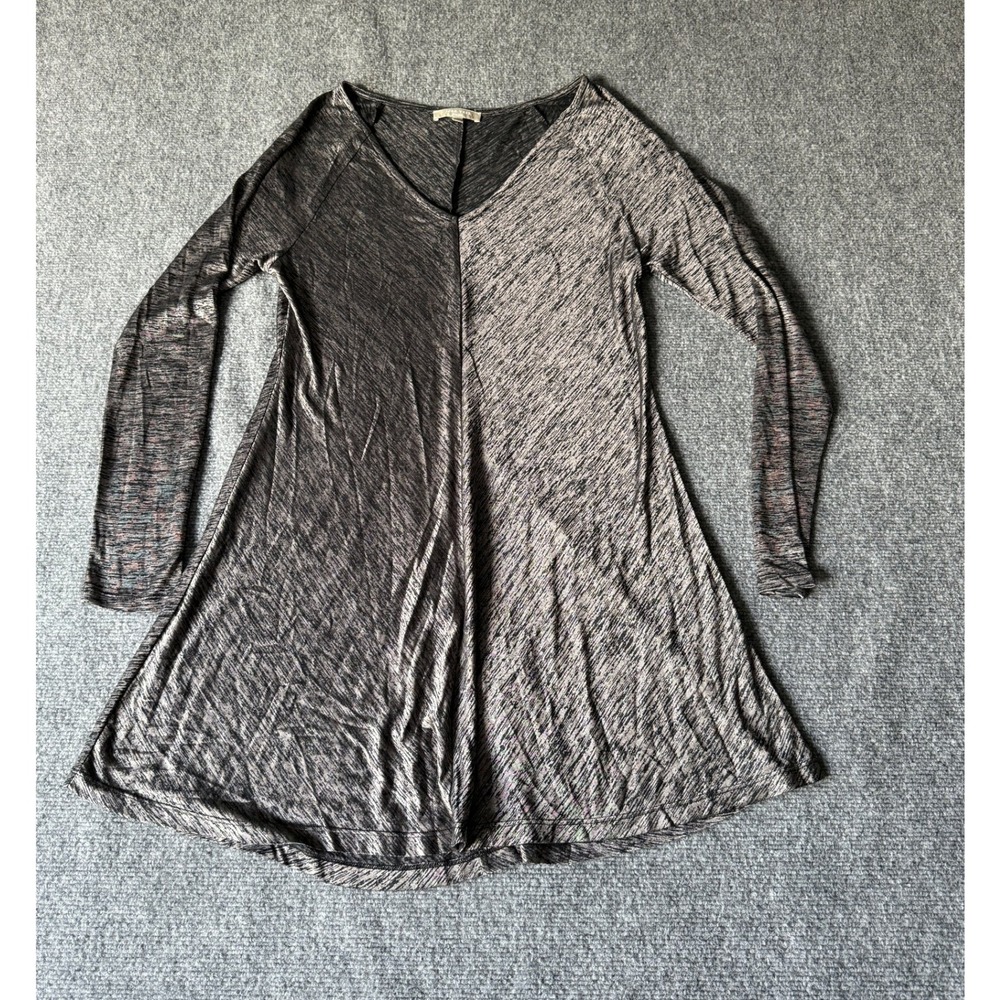 Joan Vass Studio‎ Women's Dress Medium Long Sleeve V-Neck Knit A-Line Casual